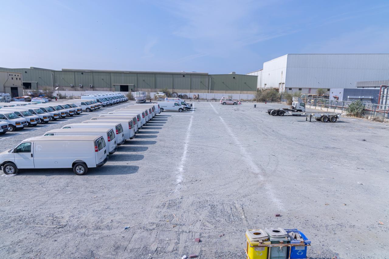 Staging area within the open yard