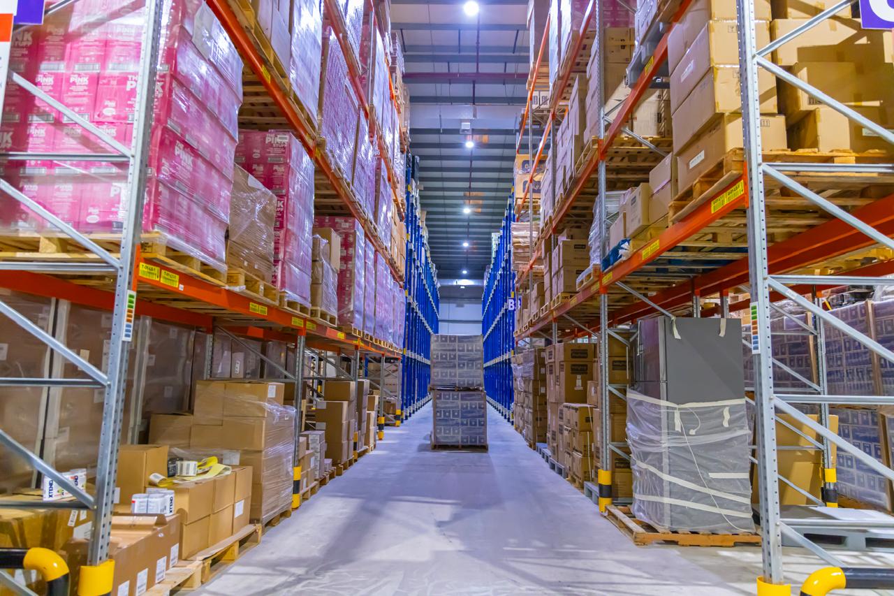 Warehouse floor used for bulk storage