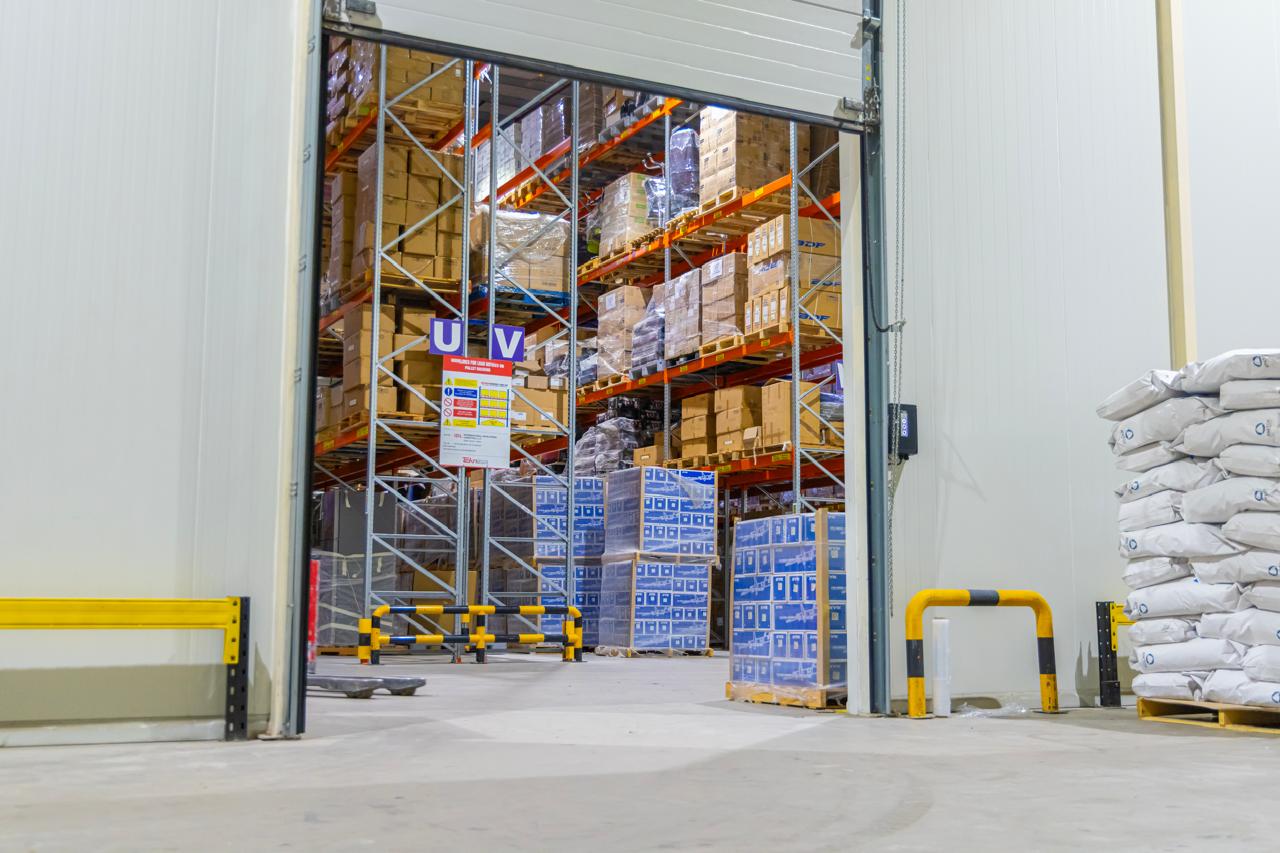 Warehouse staging area for outbound cargo