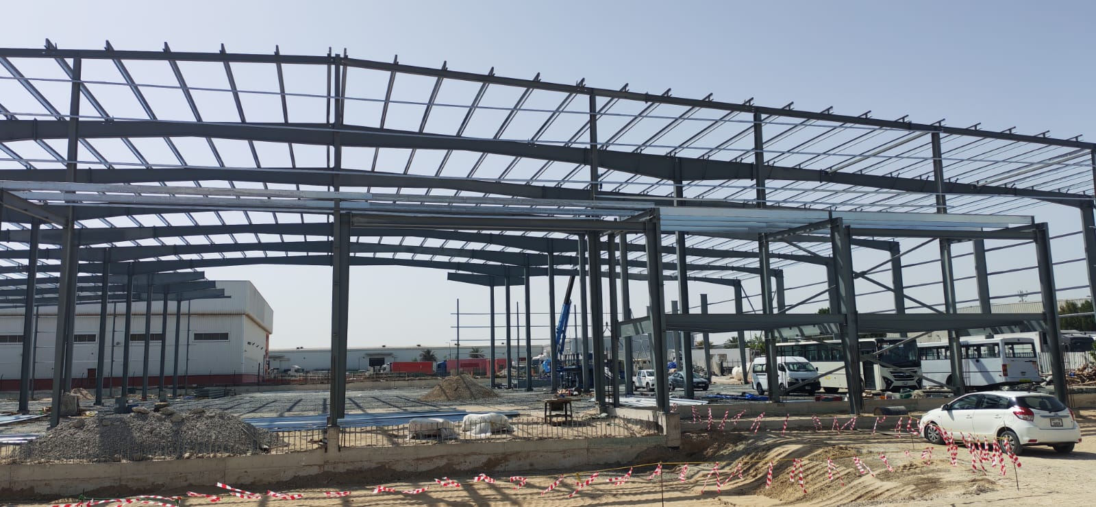 Construction progress at the new upcoming storage facility