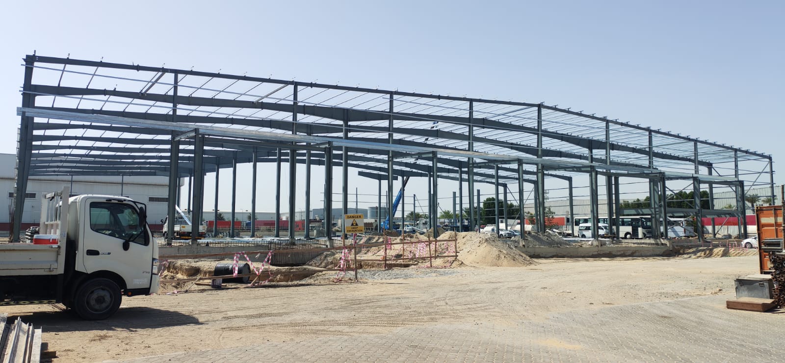Construction progress, structural stage